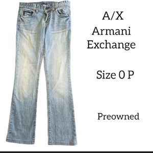 ARMANI EXCHANGE WOMENS STRAIGHT JEANS SIZE O P